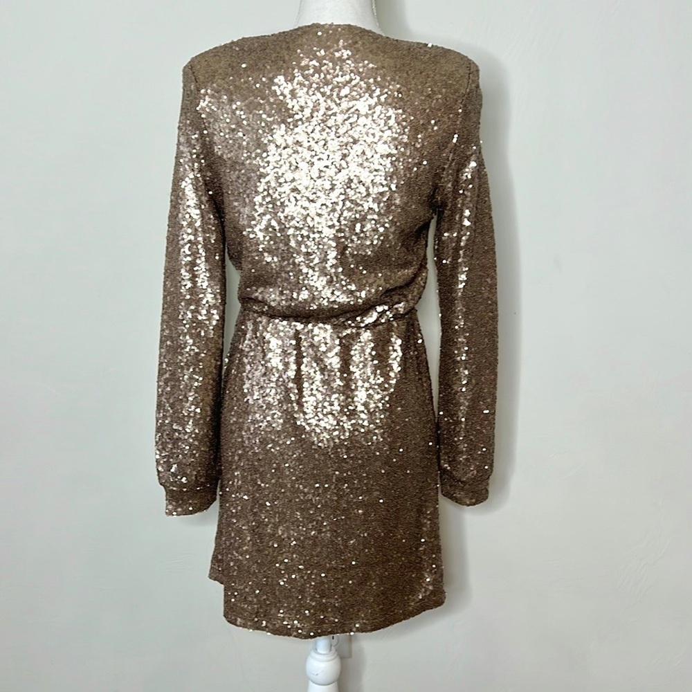 Gold Sequin Party Dress - Picture 7 of 8